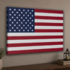 American Flag unframed canvas wall art side view