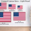 Canvas framed fine art size guide Light Wood