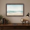 Ocean Breeze canvas wall art black gold frame in office