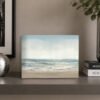Ocean Breeze metal art on shelf