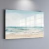 Ocean Breeze metal wall art on gray wall