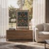 Strawberry Thief poster wall art on living room console table Strawberry Thief poster wall art on living room console table