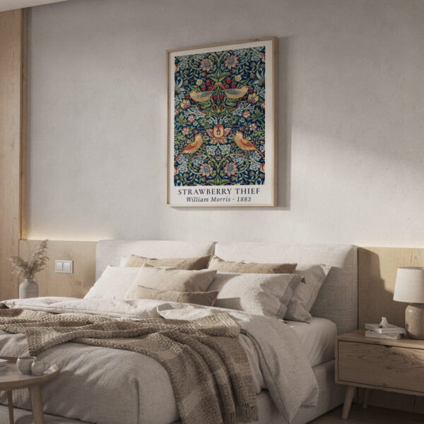 Strawberry Thief wall art above bed Strawberry Thief wall art above bed
