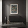 Strawberry Thief wall art in dark entryway Strawberry Thief wall art in dark entryway