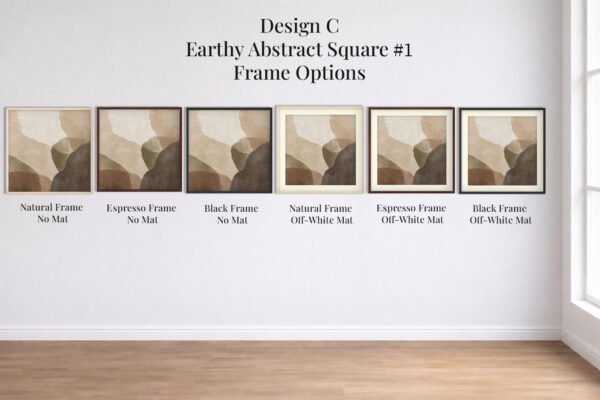 Design C Earthy Abstract Square No 1