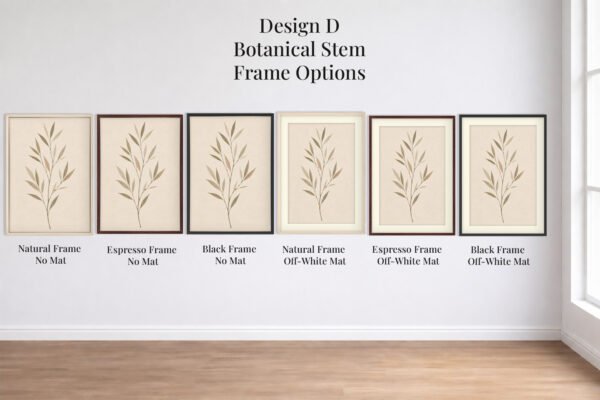 Design D Earthy Botanical Stem Frame Choices