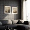 Earthy Abrstract Square Set in living room