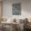 Strawberry Thief canvas wall art in bedroom Strawberry Thief canvas wall art in bedroom