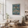 Strawberry Thief canvas wall art in resturant Strawberry Thief canvas wall art in resturant