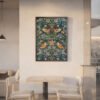 Strawberry Thief canvas wall art on resturant wall Strawberry Thief canvas wall art on resturant wall