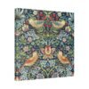 Strawberry Thief square canvas side view