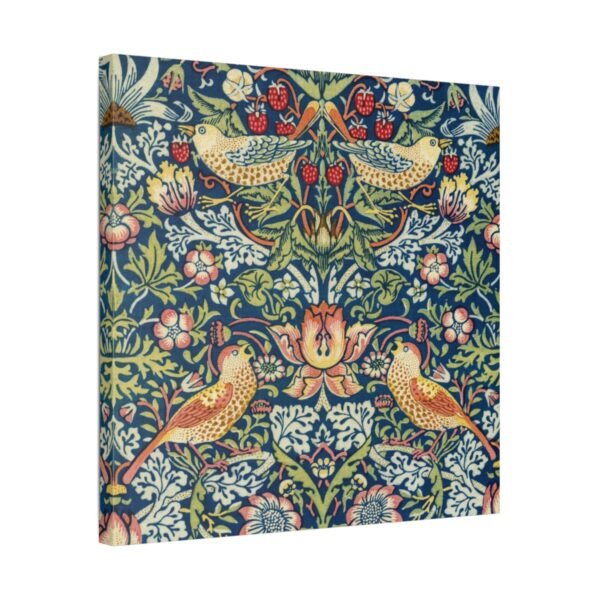 Strawberry Thief square canvas side view