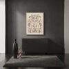 Botanical Motif canvas wall art with natural floating frame in dark room Botanical Motif canvas wall art with natural floating frame in dark room