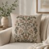 Botanical Motif pillow on off white couch Botanical Motif pillow on off white couch