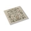 Botanical Motif square ceramic coaster angled view