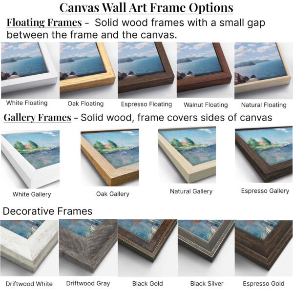Canvas Frame Options Coastal