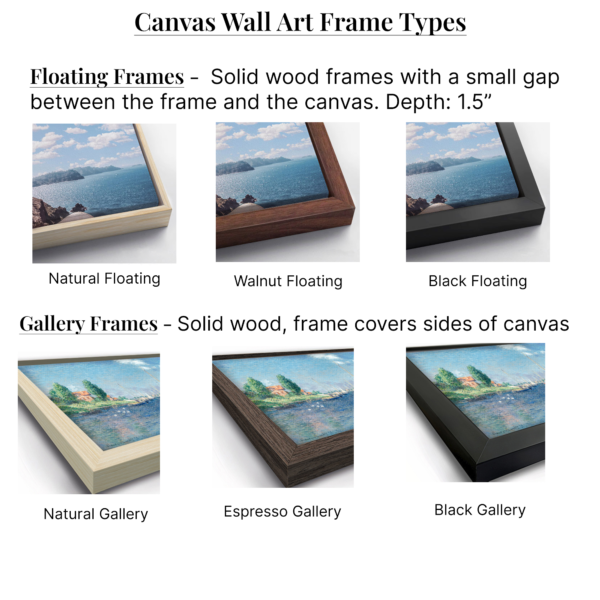 Canvas Frame Types N W E B