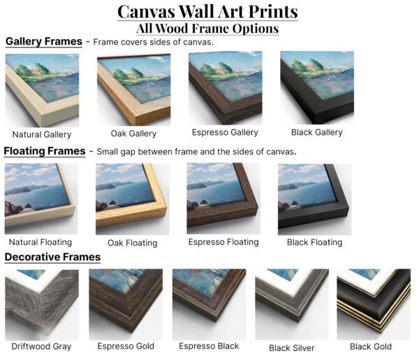 Canvas Wall Art Frame Options Canvas Wall Art Frame Options
