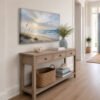 Coastal Dune Sunset canvas wall art unframed in entryway 31d587fc d36b 4e90 8033 e329b3f8a008