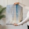 Coastal Dune Sunset fine art print with woman unrolling