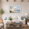 Coastal Dune Sunset canvas wall art with driftwood white fra fabf356f 892e 47d5 ac9d 5099e8e614b7