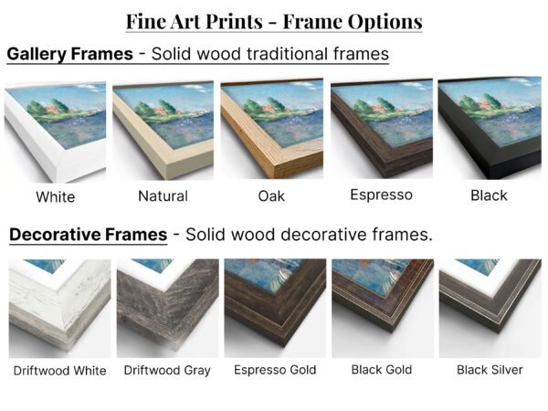 Fine Art Prints Frame Options