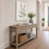 Tranquil Botanical canvas unframed wall art in entryway Tranquil Botanical canvas unframed wall art in entryway