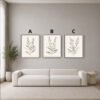 Tranquil Botanical canvas wall art set in natural floating frames with labeled designs Tranquil Botanical canvas wall art set in natural floating frames with labeled designs