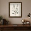 Tranquil Botanical canvas wall art with espresso gold frame in office Tranquil Botanical canvas wall art with espresso gold frame in office