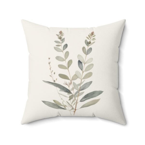 Tranquil Botanical poly twill pillow back
