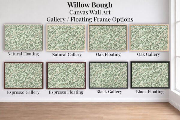 Willow Bough canvas wall art gallery floating frame options
