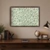 Willow Bough canvas wall art with espresso black frame in office