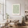 Willow Bough framed poster in cafe