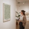 Willow Bough poster with natural frame in museum
