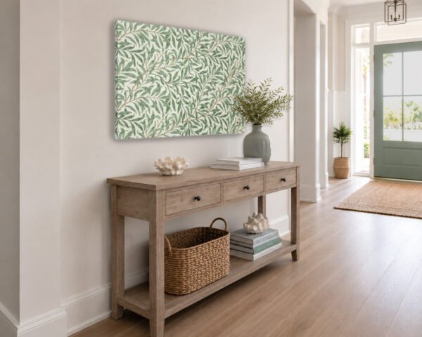 Willow Bough unframed canvas in entryway
