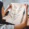 Woman Holiding Tranquil Botanical Right Fine Art Print Woman Holiding Tranquil Botanical Right Fine Art Print