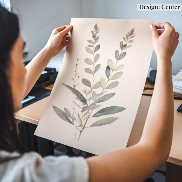 Woman holding Fine Art Print Center Design Unframed Woman holding Fine Art Print Center Design Unframed