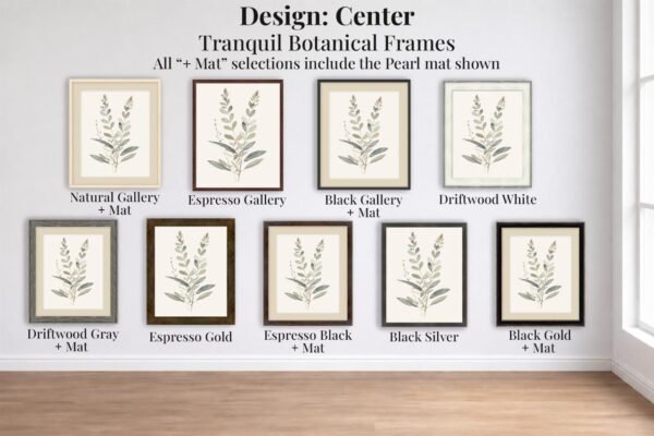 tranquil botanical center mockup Tranquil Botanical Center Design Frame Options