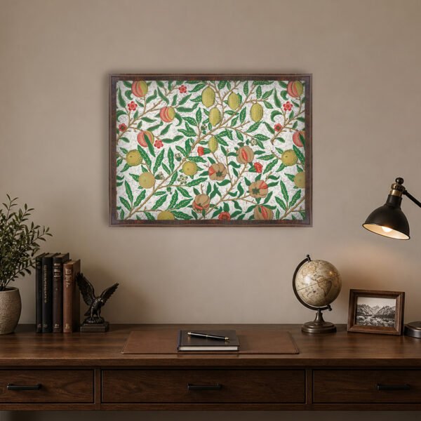Fruit canvas wall art in espresso black frame