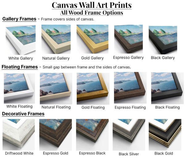 Pimpernel Canvas Wall Art Frame Options