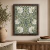 Pimpernel canvas wall art in espresso black frame above table