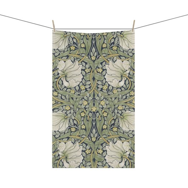 Pimpernel cotton twill tea towel william morris inspired hanging from clothesline Pimpernel cotton twill tea towel william morris inspired hanging from clothesline