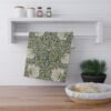 Pimpernel cotton twill tea towel william morris inspired hanging on bar in kitchen Pimpernel cotton twill tea towel william morris inspired hanging on bar in kitchen
