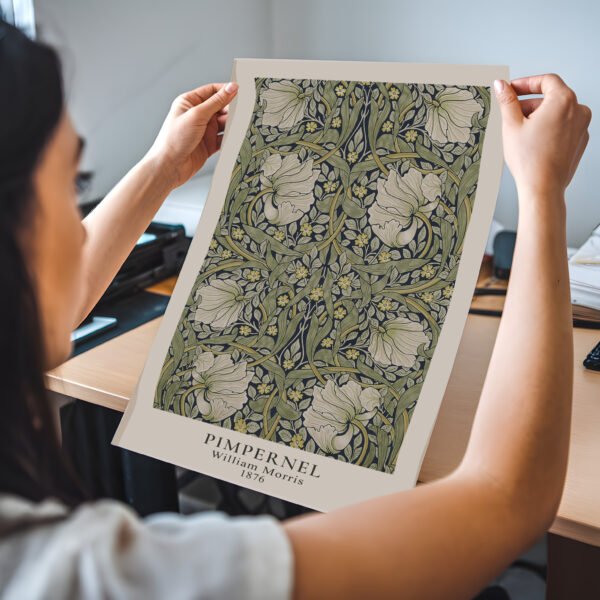 Woman holding Pimpernel Fine Art Print Woman holding Pimpernel Fine Art Print